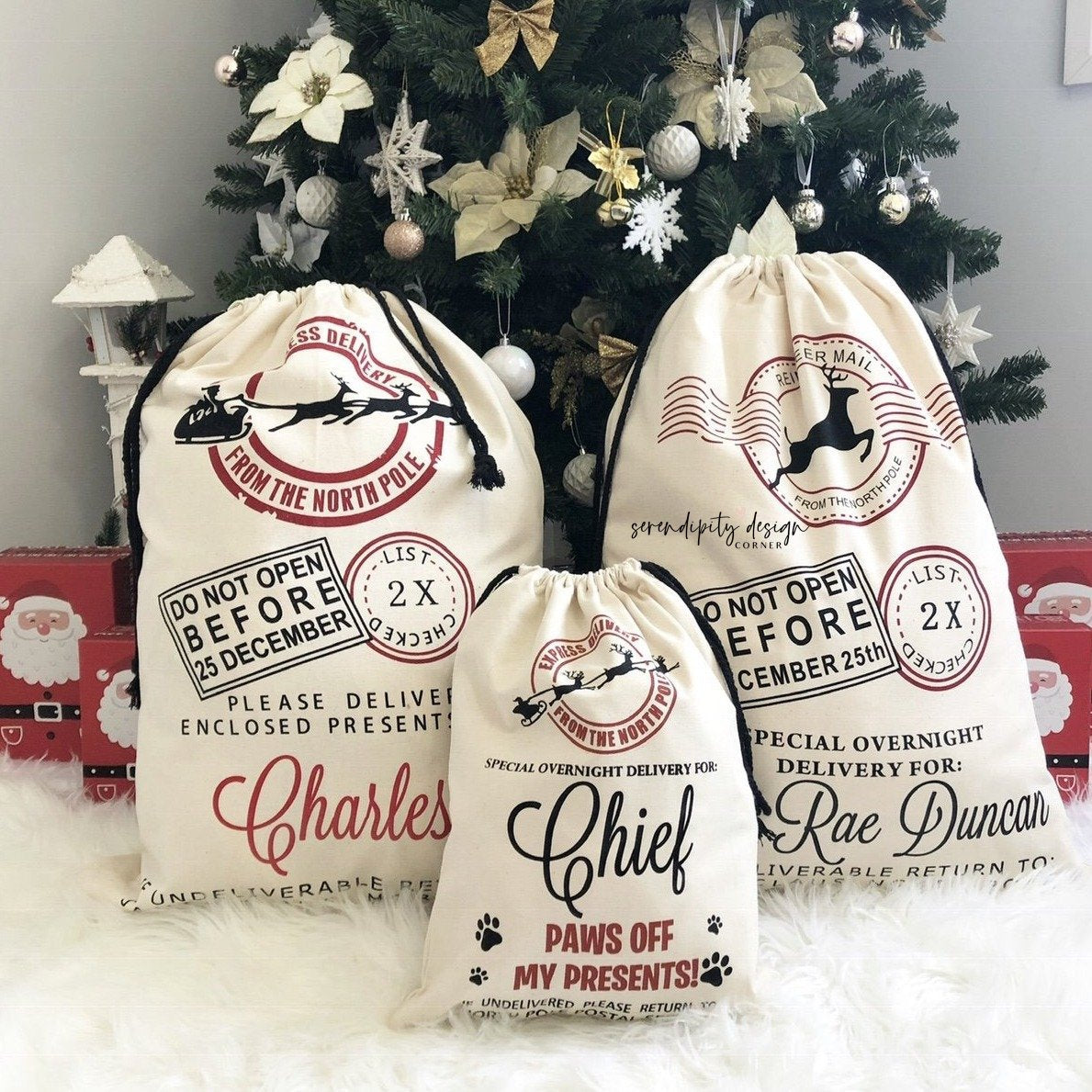 Customised best sale santa sacks